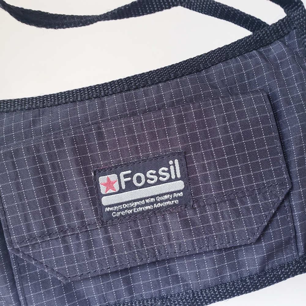 Vintage Fossil Black Nylon Mini Bag - Picture 4 of 10